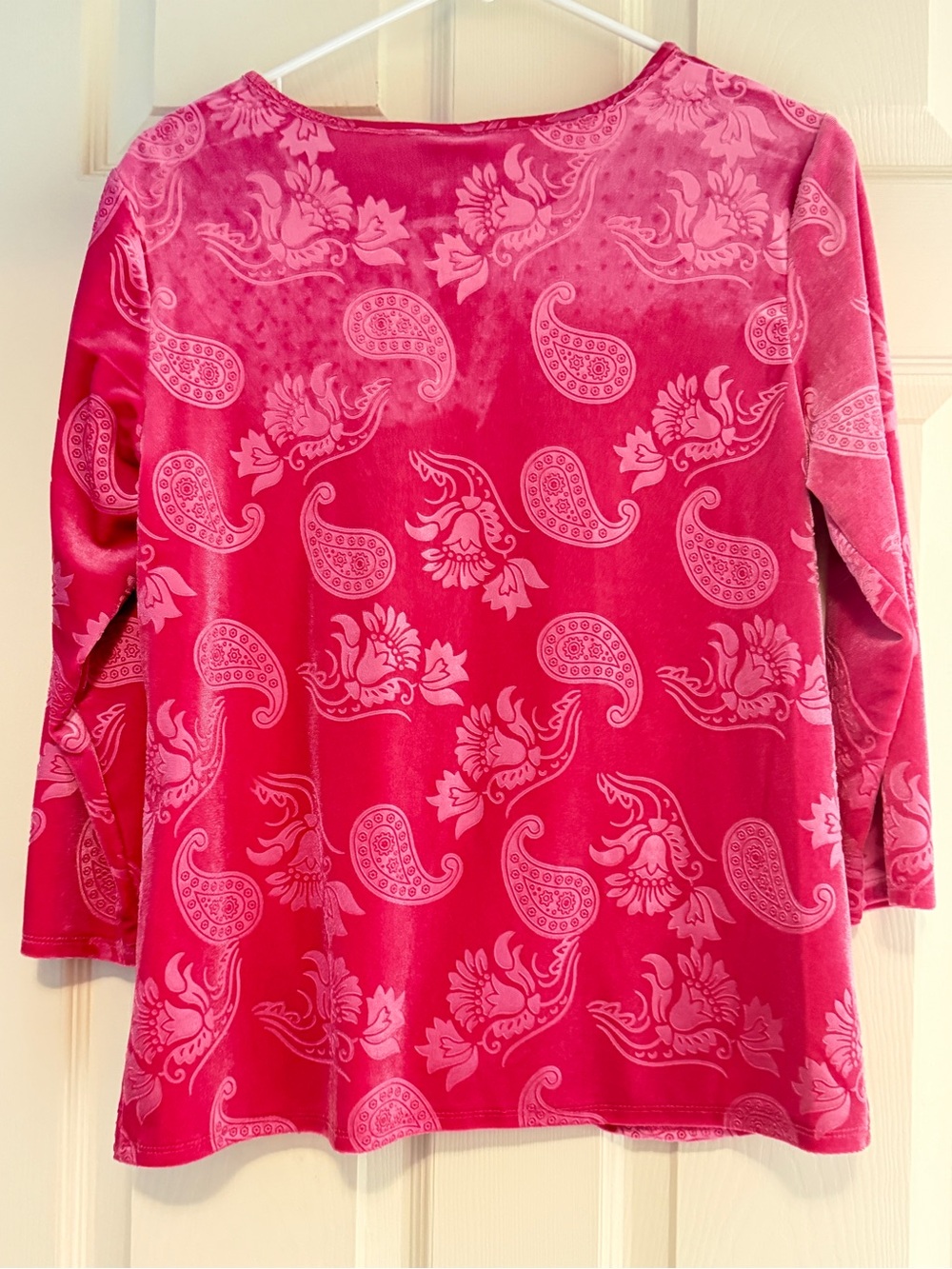 Ruby Rd. Pink Velvet-Texture Petite Top - Picture 4 of 4
